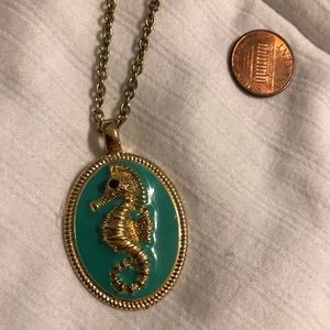 Turq seahorse necklace